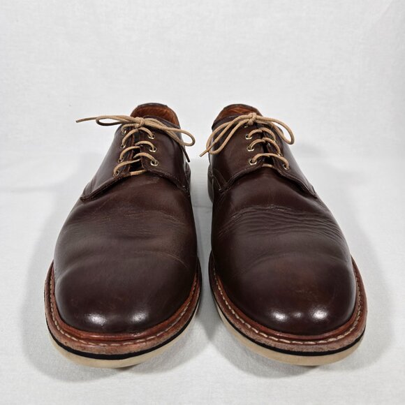 ALLEN EDMONDS Old Money BROWN Leather Plain Toe Derby Oxford Casual Shoe Size13D - Picture 5 of 17
